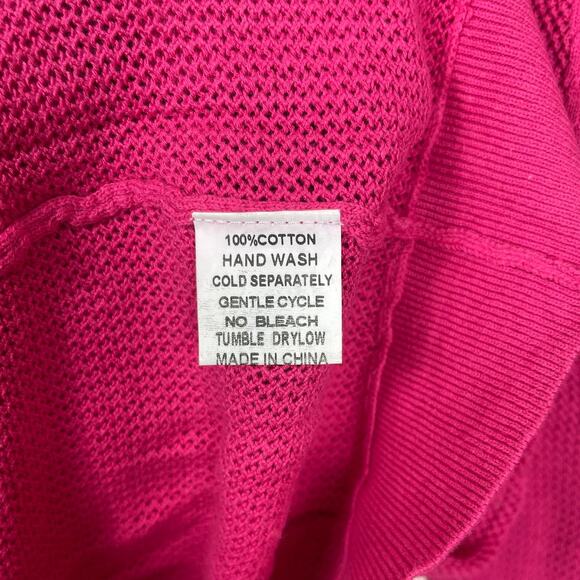 FreeLoader Waffle Knit Pullover Sweater in Hot Pink Women's Size M - Picture 4 of 6